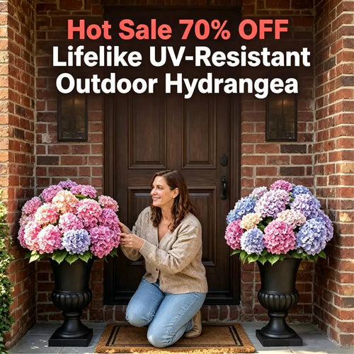 🌸 Outdoor Artificial Hydrangea Flowers – UV Resistant, Waterproof & Windproof 🌿