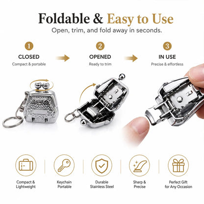 Mini Handbag Shaped Folding Nail Clipper with Keychain
