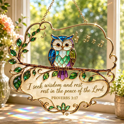 🎵🕊️✨ Psalm 89:1 Songbird Stained Glass Window Suncatcher