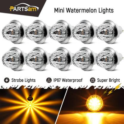 LED Watermelon Side Marker Lights 12V-24V Truck Trailer