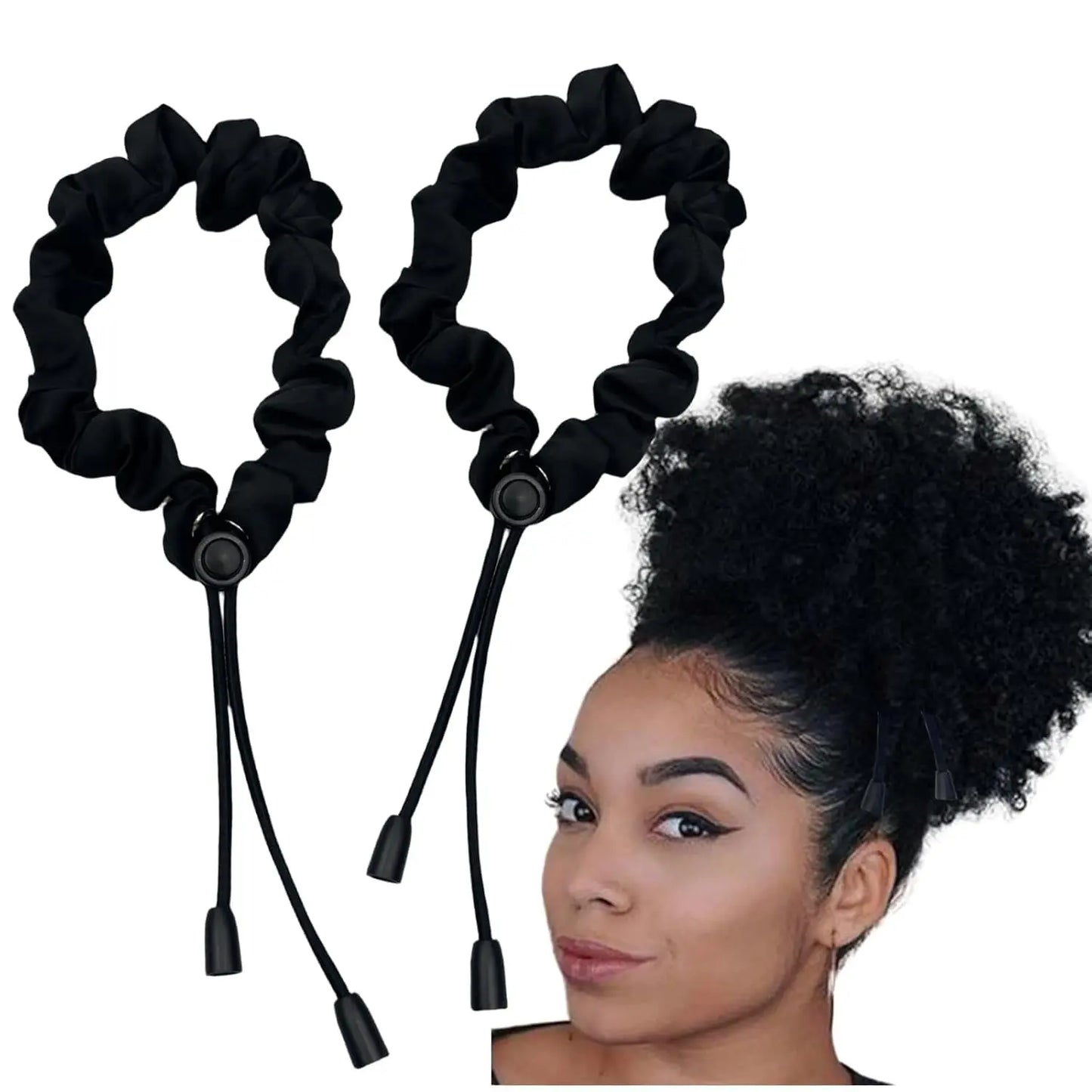 💖LAST DAY - BUY 1 GET 1 FREE!!🎀Adjustable Satin Hair Scrunchies for Curly Hair