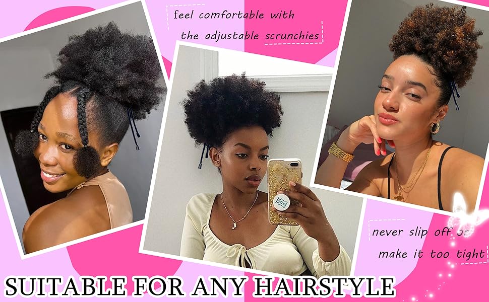 💖LAST DAY - BUY 1 GET 1 FREE!!🎀Adjustable Satin Hair Scrunchies for Curly Hair