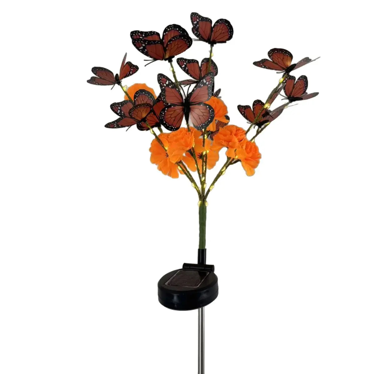 Solar Marigold &amp; Butterfly Garden Stake Lights,