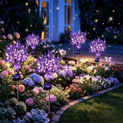 Solar Marigold &amp; Butterfly Garden Stake Lights,
