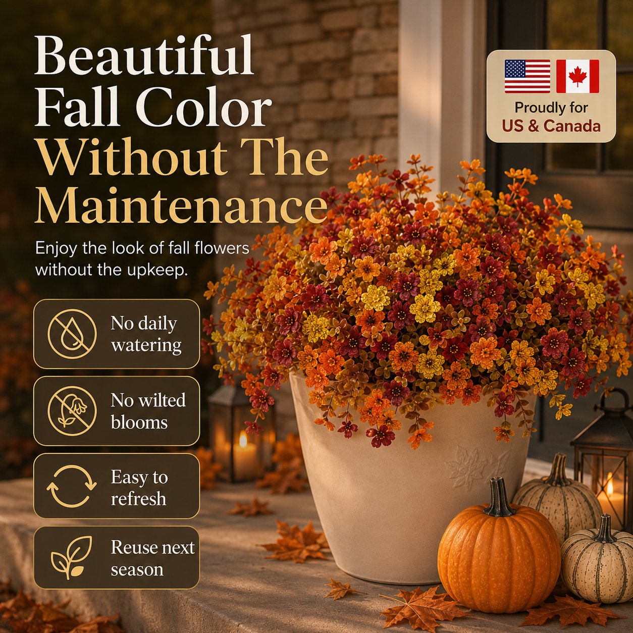 🍂 Fall Faux Flower Bundles – Easy Autumn Porch Decor For Planters & Baskets