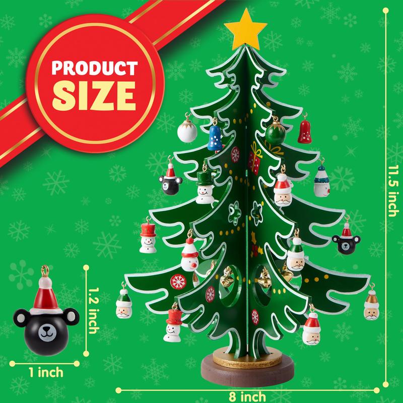 Christmas Advent Calendar – 24-Piece DIY Ornament Countdown Tree