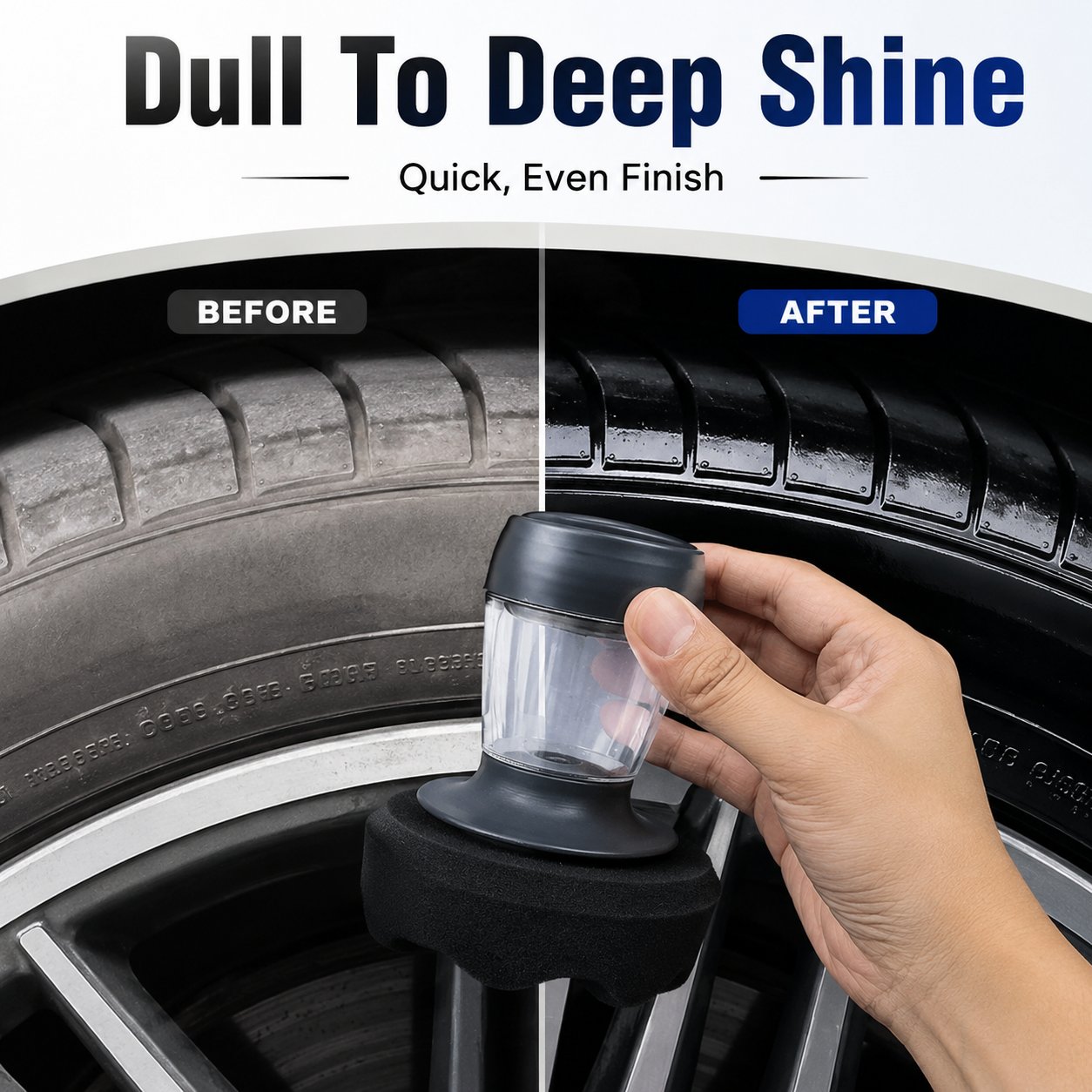 🚗 Limited-Time 49% OFF – Press-to-Apply Car Polish & Tire Shine Applicator