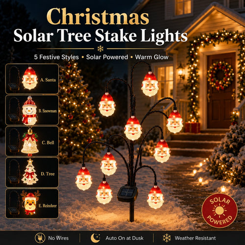 🎄 CHRISTMAS MEGA SALE 65% OFF– Solar Santa Stake Lights 5 Styles Outdoor Yard Decor