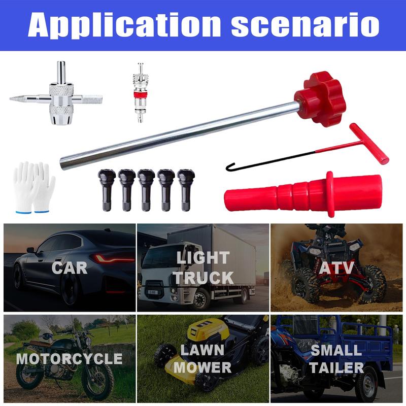 🚗 14-Piece Quick Change Tire Valve Stem Tool Kit – Fast DIY Valve Replacement