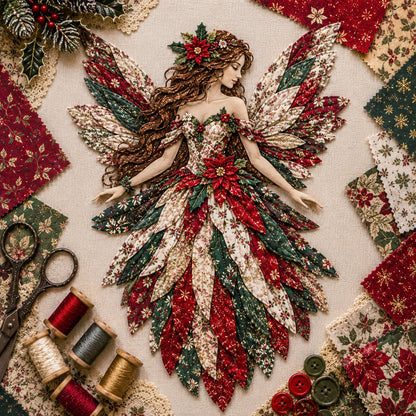 🔥🧚‍♀️ Fairy Wing Patchwork DIY Kit – Create A Magical Handmade Fabric Wall Hanging