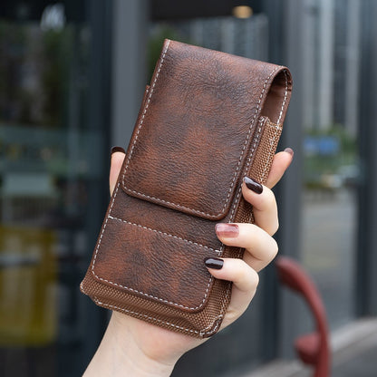 📱 Leather Waist Phone Holster – Multi-Pocket Belt Pouch with Card Holder & Easy Access Design