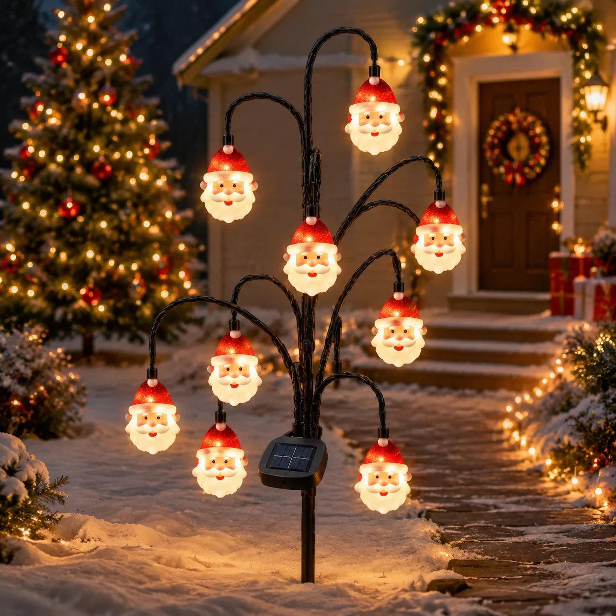 🎄 CHRISTMAS MEGA SALE 65% OFF– Solar Santa Stake Lights 5 Styles Outdoor Yard Decor