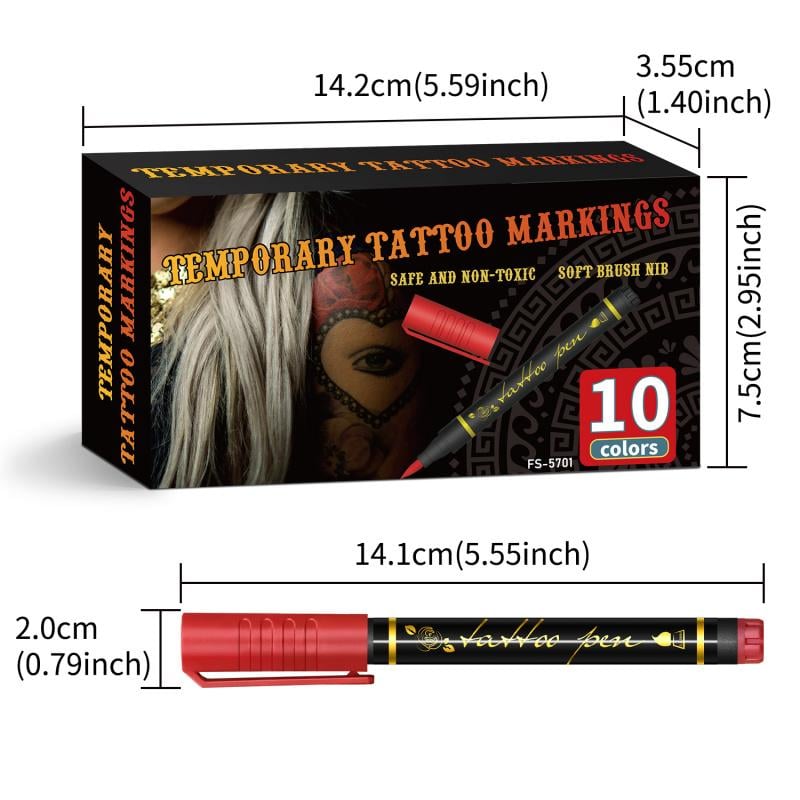 🎨 10-Color Body Paint Markers – Skin-Safe Face & Body Art Pens for Halloween Makeup and Creative Designs
