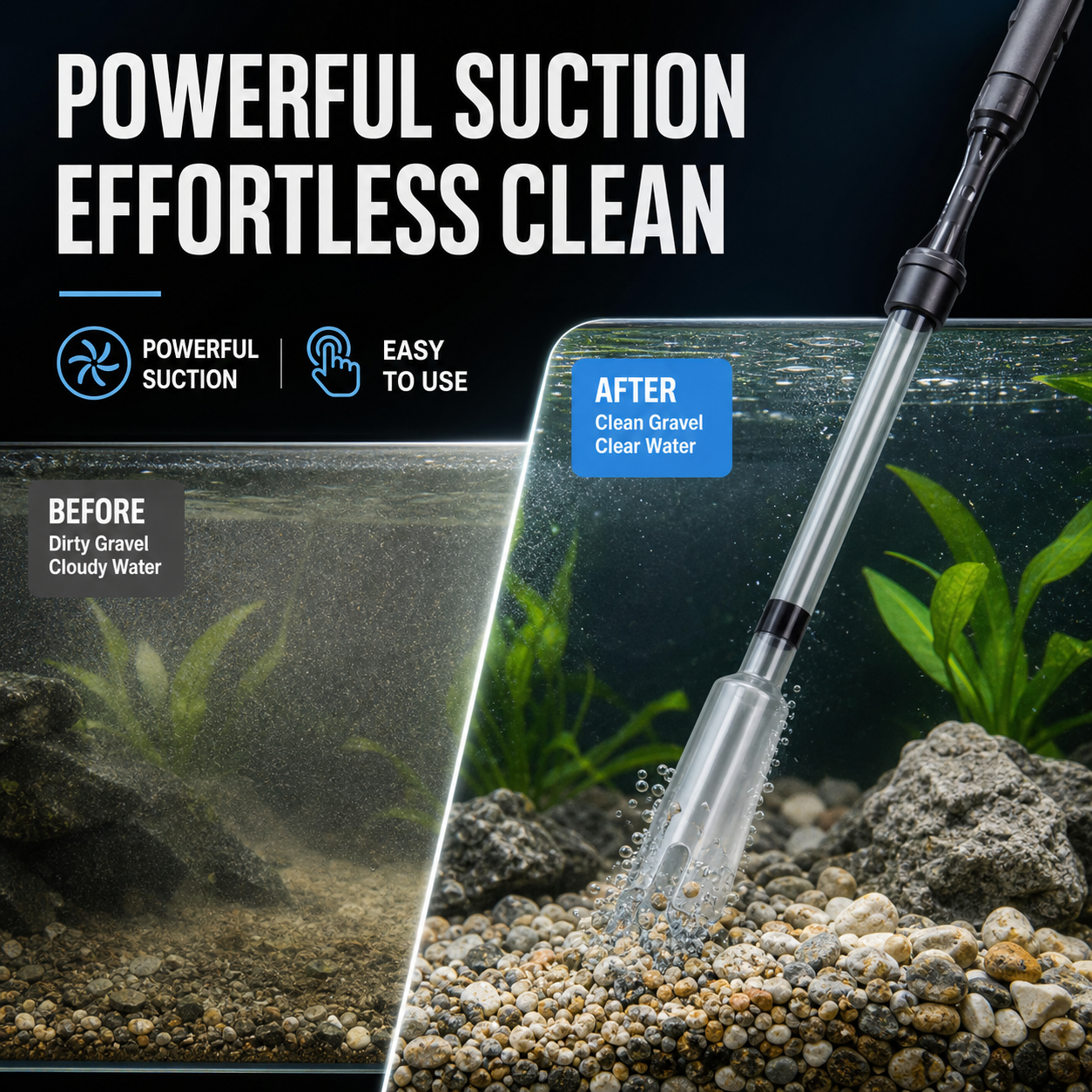 🐠 Electric Aquarium Gravel Cleaner & Water Changer Vacuum