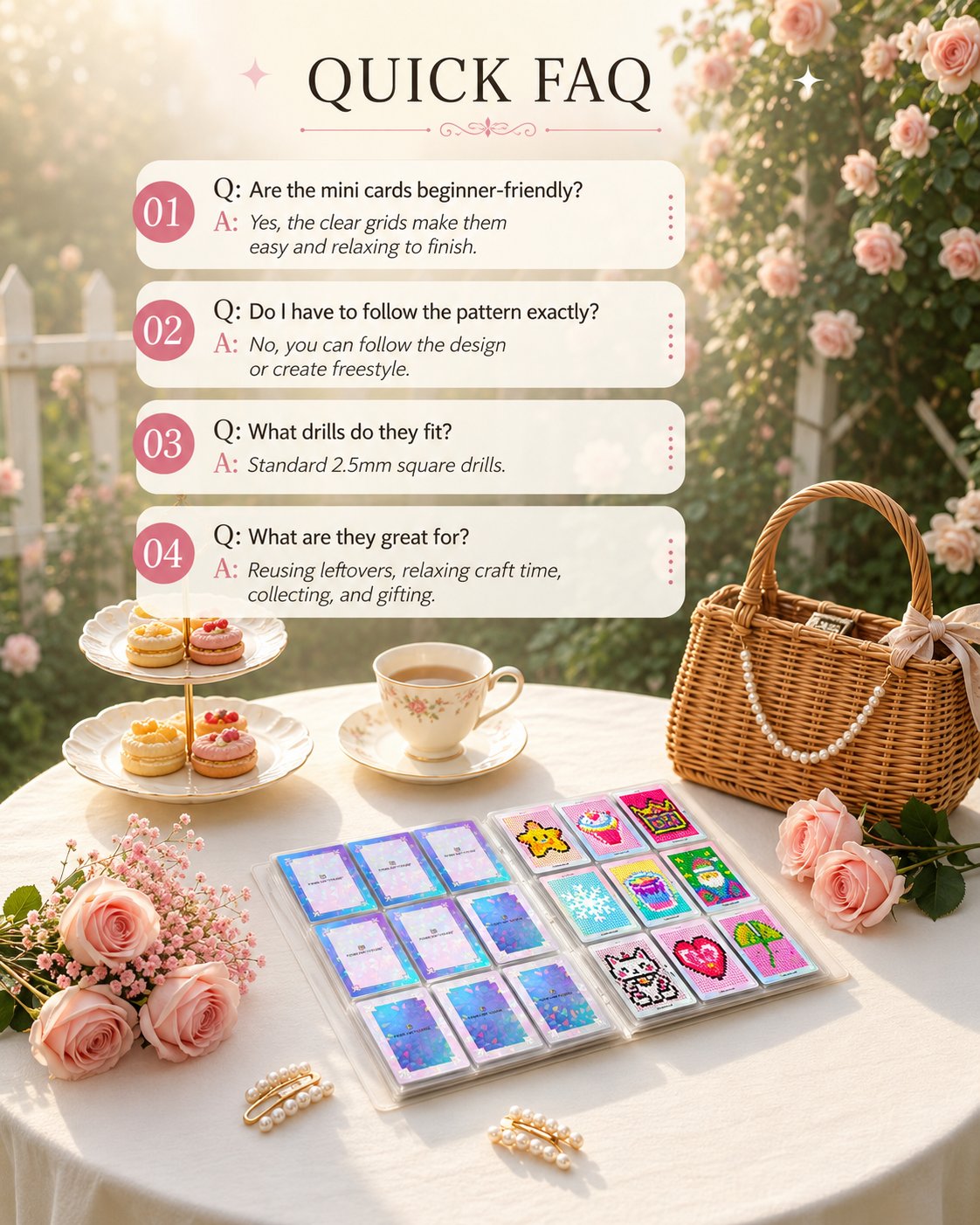 👨‍🎨✨30PCS Freestyle Mini Diamond Art Card Kit – Cute DIY Pixel Craft