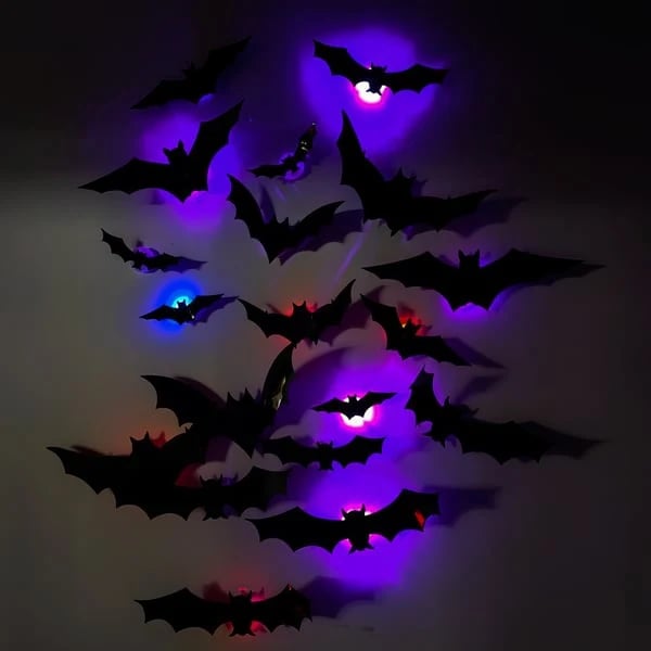 🦇 Limited-Time Halloween Sale 49% OFF –  3D Bat Light Design LED Decorations