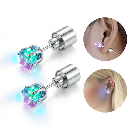 💫 Glowing Crown Dangle Earrings – LED Statement Jewelry for Concerts, Parties & Festivals