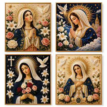 🙏✨ New Arrival 49% OFF – Virgin Mary Pearl Bead DIY Art Kit | A Beautiful Faith-Inspired Gift