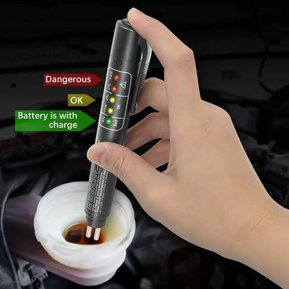 💥🏆Brake Fluid Moisture Tester Pen for DOT3, DOT4 & DOT5.1 with 5-LED Indicator