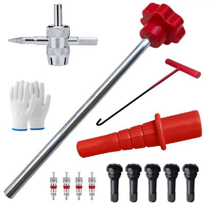 🚗 14-Piece Quick Change Tire Valve Stem Tool Kit – Fast DIY Valve Replacement
