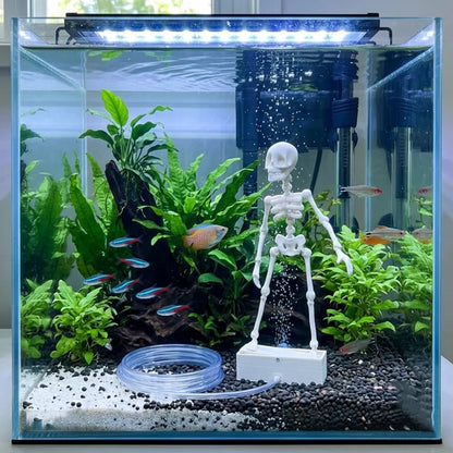 Halloween Dancing Skeleton Aquarium Air Stone 💀🫧