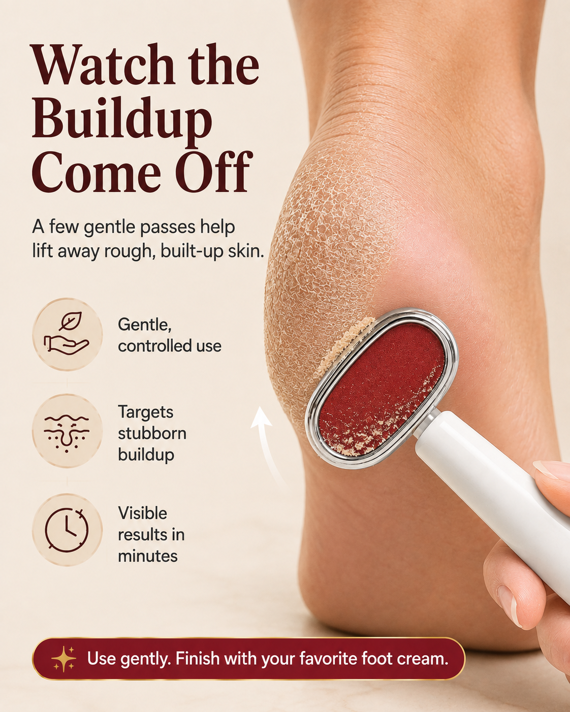 🦶 Manual Heel Callus Remover – Foot File for Dry, Rough Feet