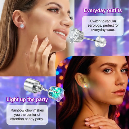 💫 Glowing Crown Dangle Earrings – LED Statement Jewelry for Concerts, Parties & Festivals