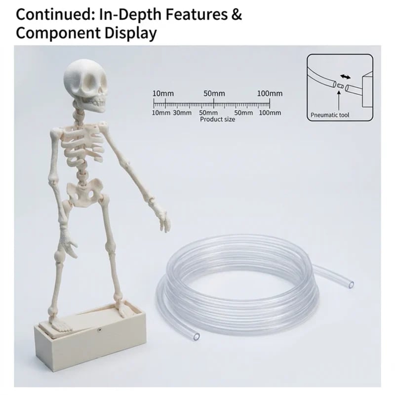Halloween Dancing Skeleton Aquarium Air Stone 💀🫧