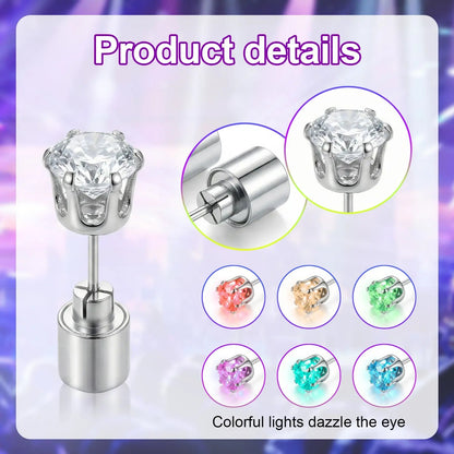 💫 Glowing Crown Dangle Earrings – LED Statement Jewelry for Concerts, Parties & Festivals