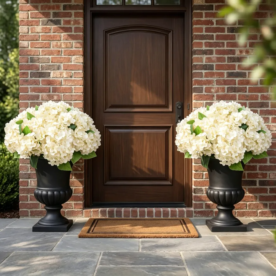 🌸 Outdoor Artificial Hydrangea Flowers – UV Resistant, Waterproof & Windproof 🌿