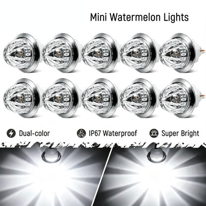 LED Watermelon Side Marker Lights 12V-24V Truck Trailer