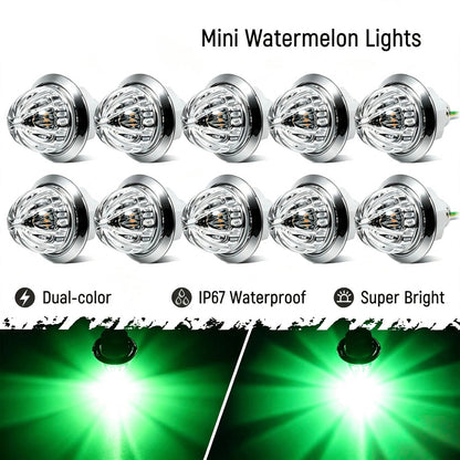 LED Watermelon Side Marker Lights 12V-24V Truck Trailer