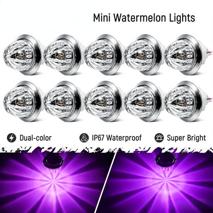 LED Watermelon Side Marker Lights 12V-24V Truck Trailer
