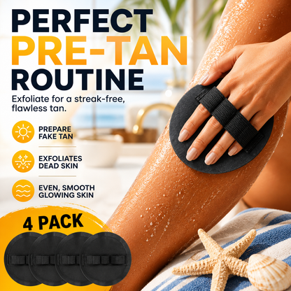 🧽 4-Pack Soft Rubber Shower Scrubbers – Gentle Exfoliating Body Brush